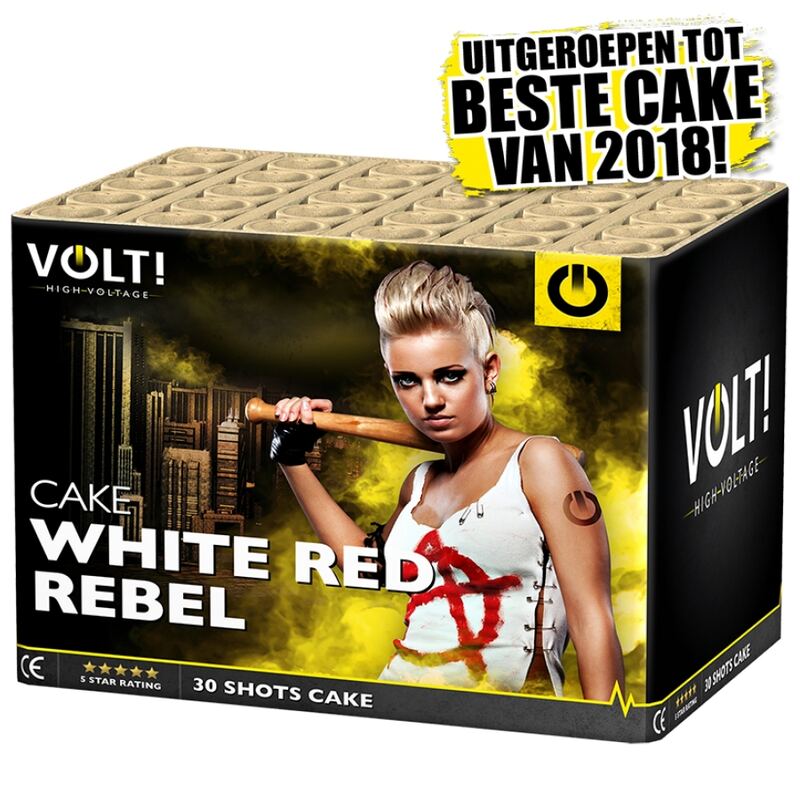 White Red Rebel siercake - VOLT! Collection (500 gram / 30 schots)
