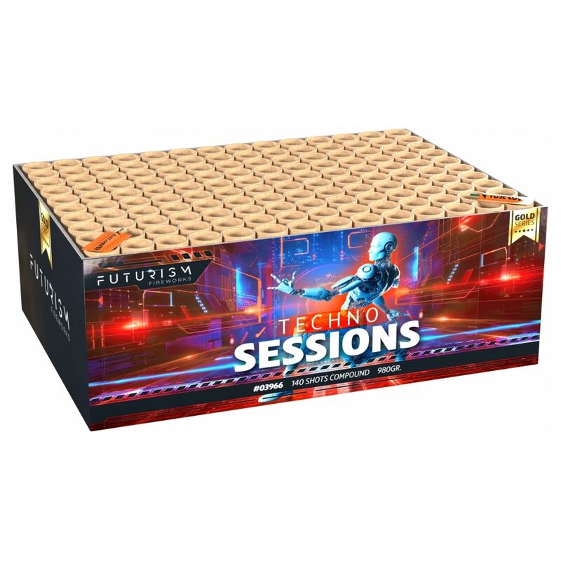 Futuristic Techno Sessions compound cakebox - Futurism Fireworks (1000 gram / 140 schots)
