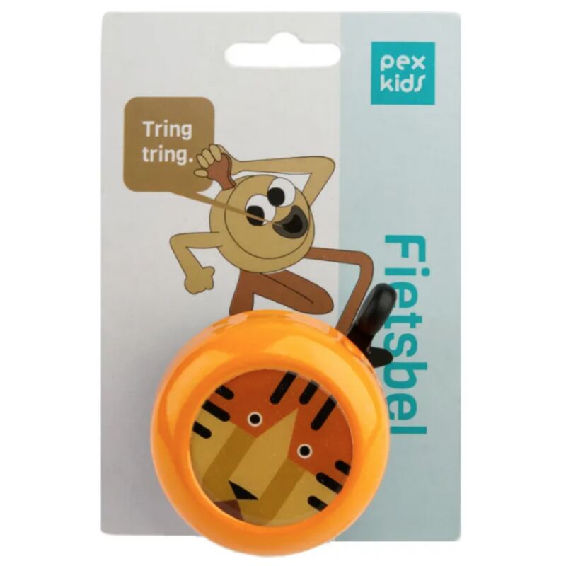 Fietsbel PexKids Tijger Tring Trin oranje