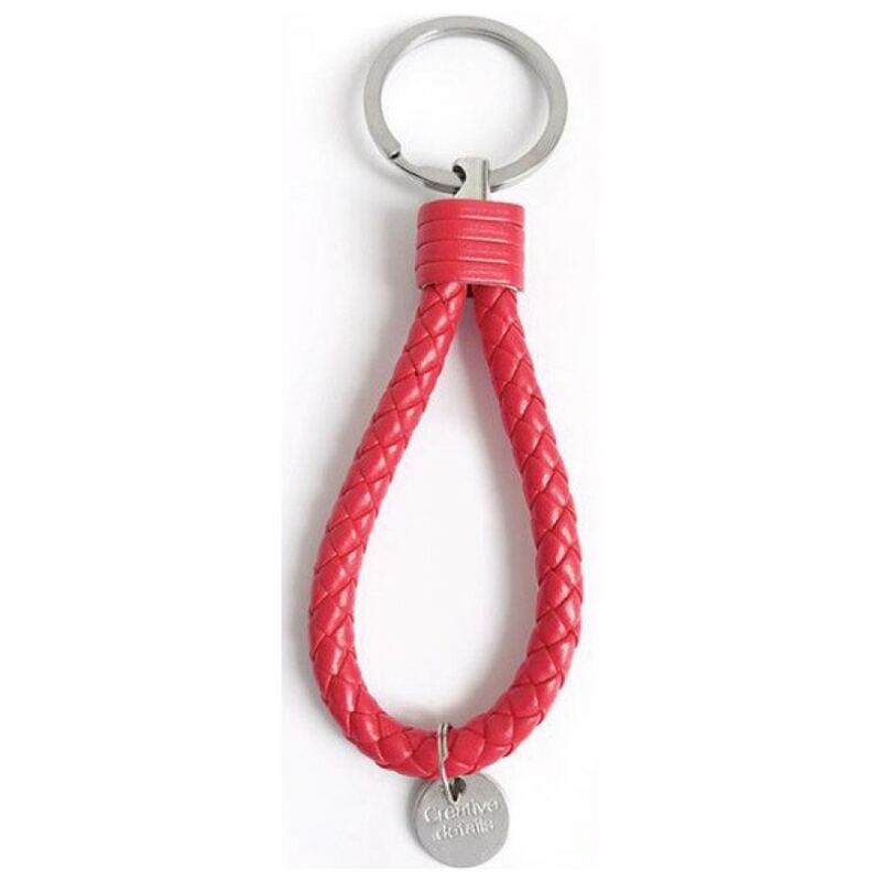 Sleutelhanger Koordje met ring Deluxe rood