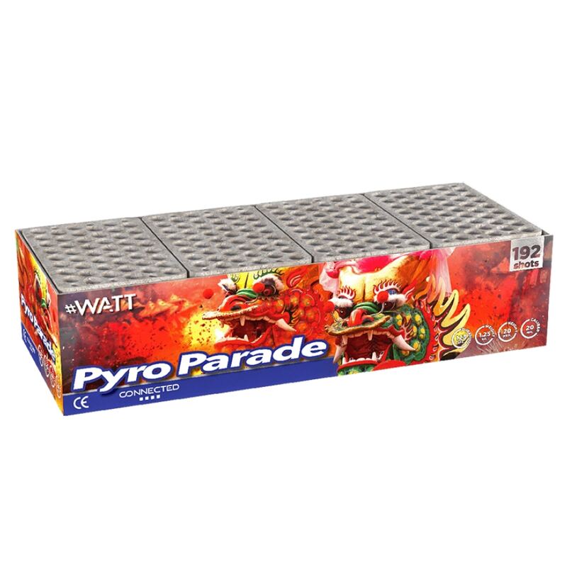 Pyro Parade Showbox compound cakebox - #WATT Collection (1300 gram / 192 schots)