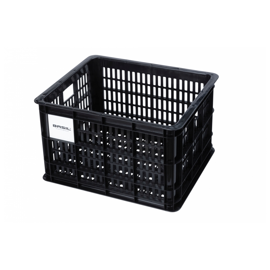 Krat Basil van gerecycled kunststof medium zwart