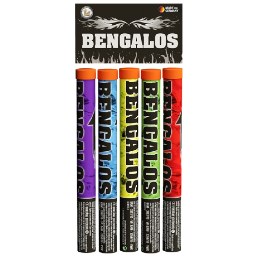 Bengalos bengaalse handfakkels (5 stuks)