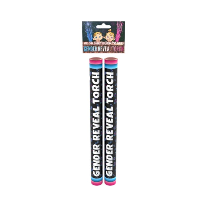 Gender Reveal Torches blauw/roze - DB Fireworks (2 stuks / pak)
