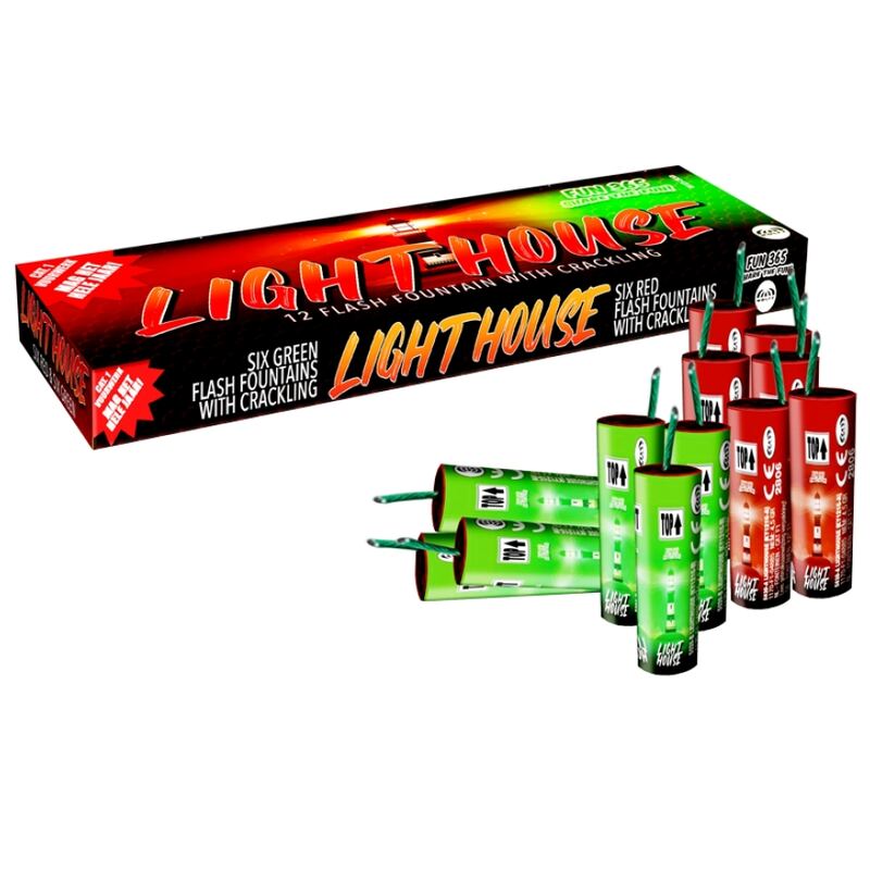 Lighthouse Cracker Fountain fonteinen - Wolff Vuurwerk (12 stuks / pak)